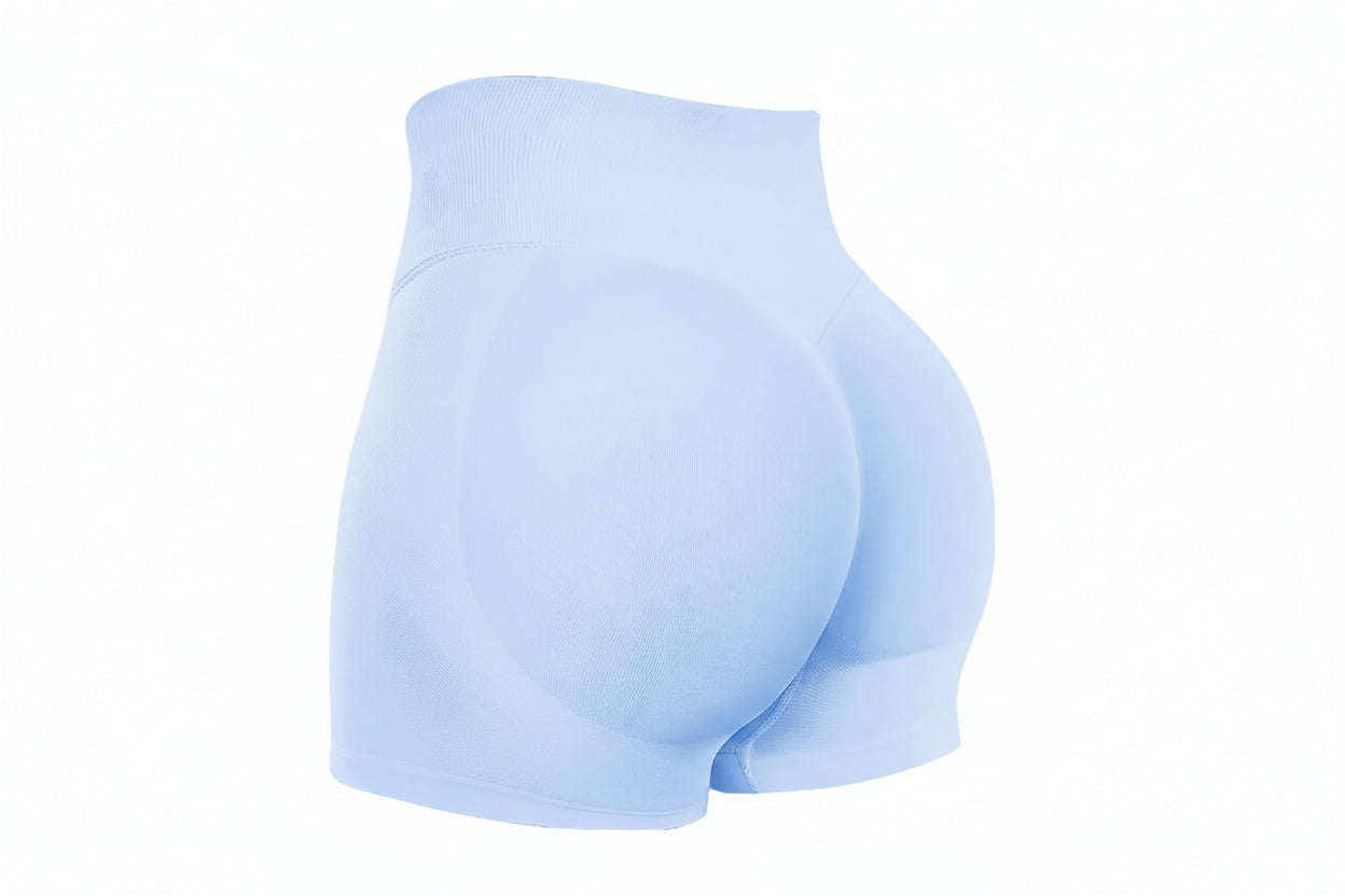 Seamless Shorts for Women, Invisible Scrunch Butt Lifting Gym Booty Biker Shorts, Breathable Comfortable High Stretch Skinny Shorts, Gym Shorts, Ladies Sportswear for Indoor Outdoor Wear, Athletic Shorts