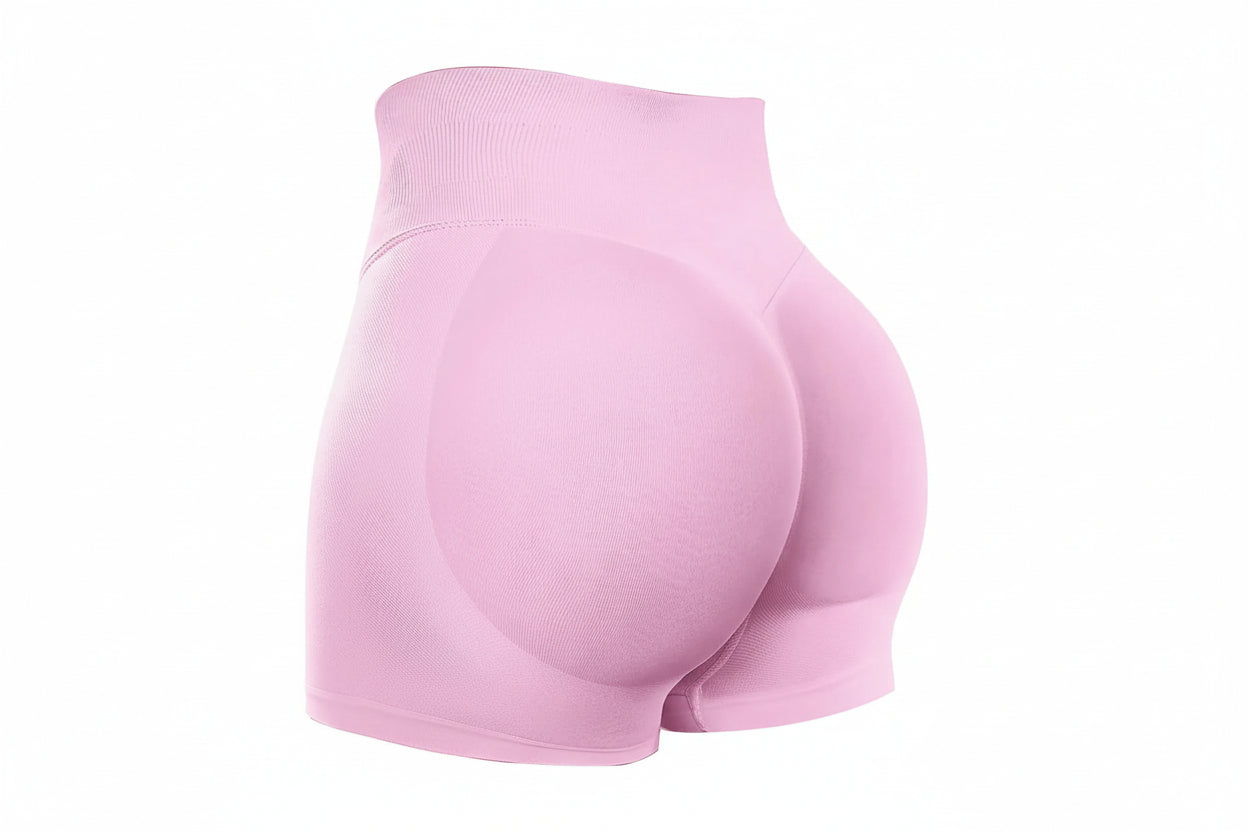 Seamless Shorts for Women, Invisible Scrunch Butt Lifting Gym Booty Biker Shorts, Breathable Comfortable High Stretch Skinny Shorts, Gym Shorts, Ladies Sportswear for Indoor Outdoor Wear, Athletic Shorts