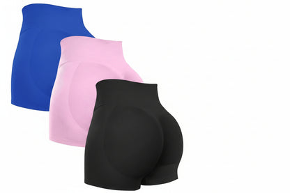 Seamless Shorts for Women, Invisible Scrunch Butt Lifting Gym Booty Biker Shorts, Breathable Comfortable High Stretch Skinny Shorts, Gym Shorts, Ladies Sportswear for Indoor Outdoor Wear, Athletic Shorts