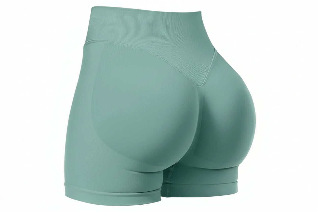 Seamless Shorts for Women, Invisible Scrunch Butt Lifting Gym Booty Biker Shorts, Breathable Comfortable High Stretch Skinny Shorts, Gym Shorts, Ladies Sportswear for Indoor Outdoor Wear, Athletic Shorts