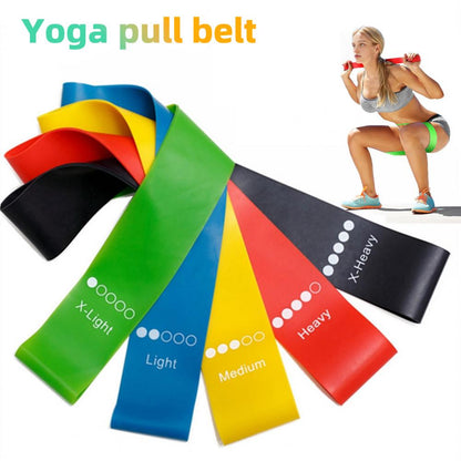 Yoga Resistance Rubber Bands Indoor Outdoor Fitness Equipment 0.35Mm-1.1Mm Pilates Sport Training Workout Elastic Bands